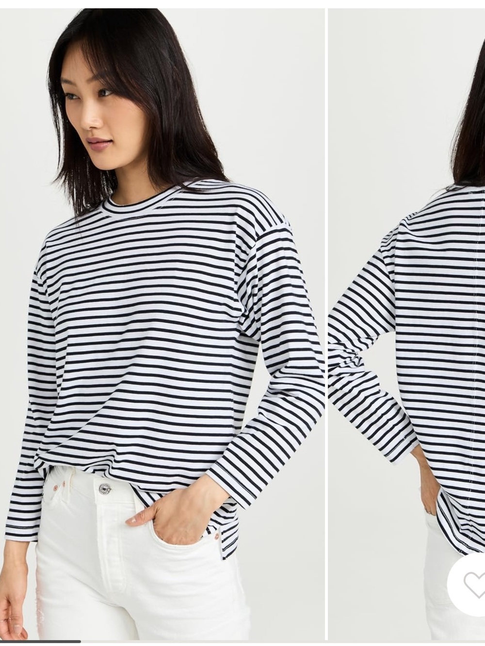 AYR The French Fry Shirt Black White Striped Button Down Womens XS‎ - Picture 2 of 11